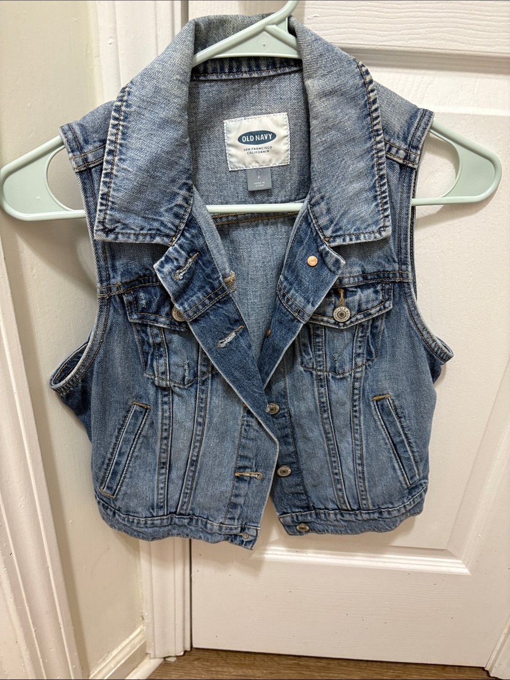 Old Navy Medium Blue Denim Vest